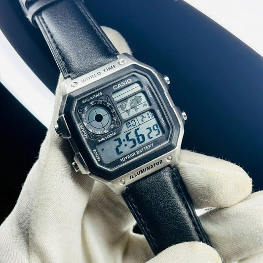 Casio World Time "Royale" 1:1 – Bronze & Deep Brown