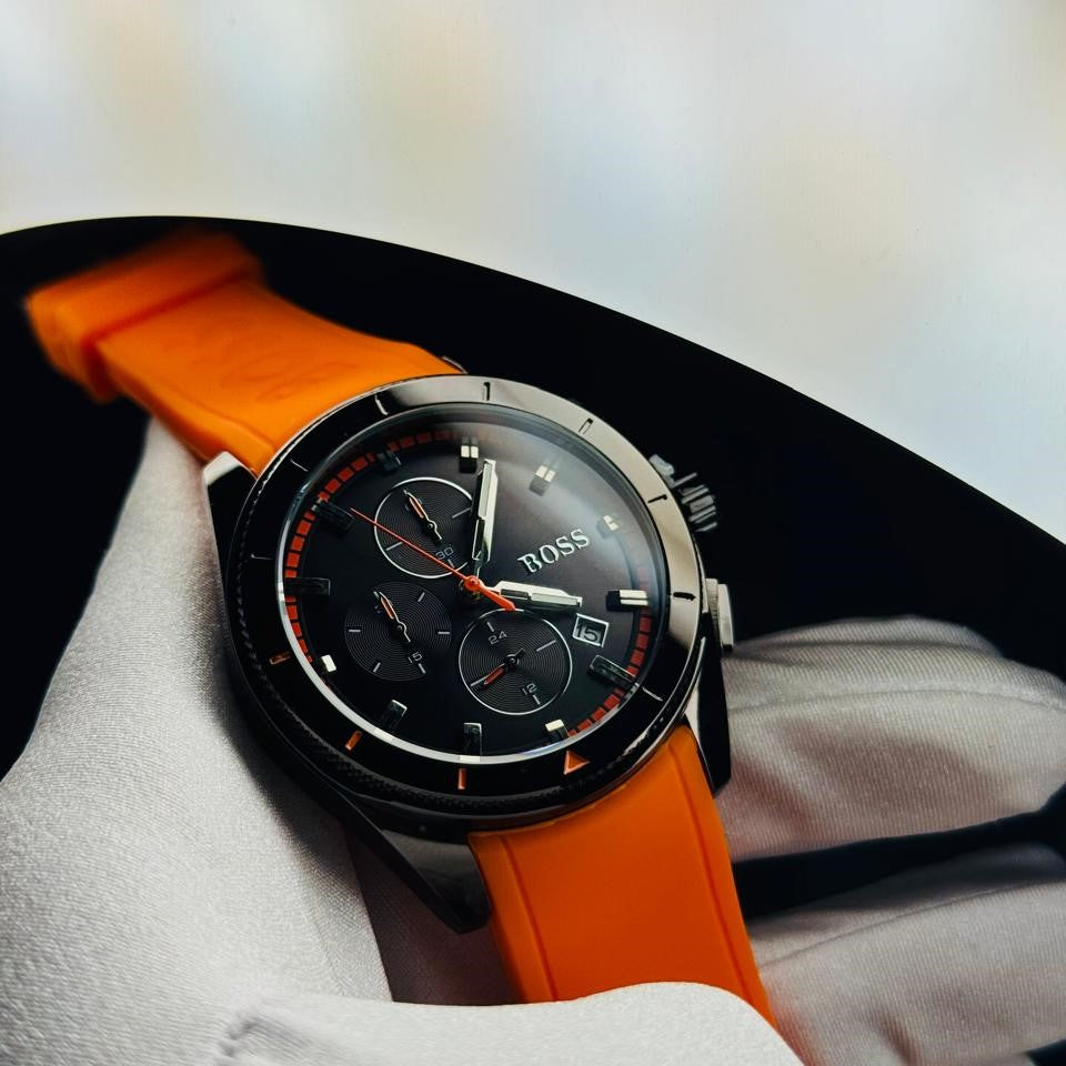 Boss Black Dial Black Strap