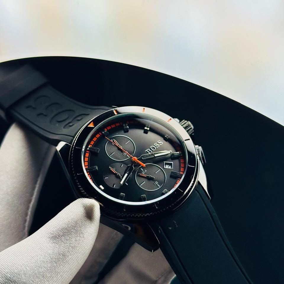 Boss Black Dial Black Strap