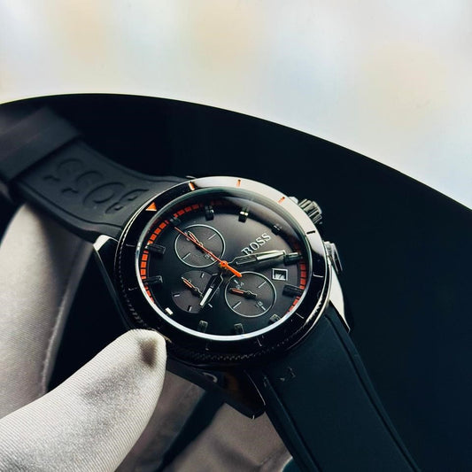 Boss Black Dial Black Strap