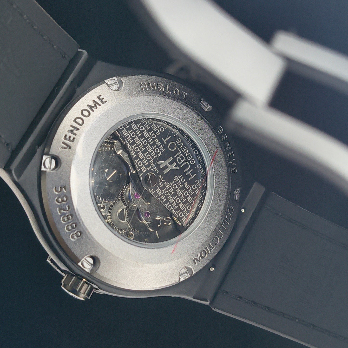 Hublot Skeleton Dial Black Strap Automatic watch