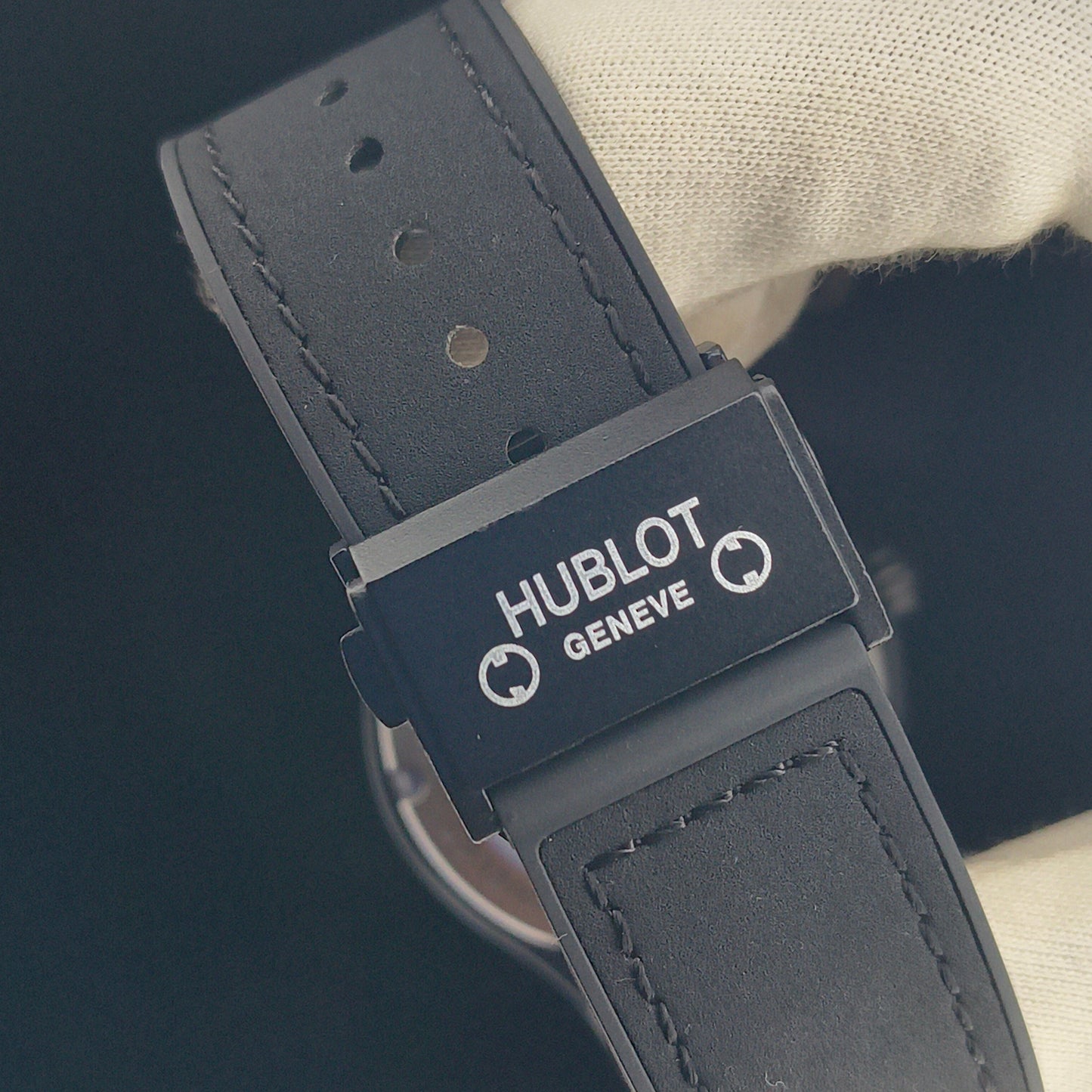 Hublot Skeleton Dial Black Strap Automatic watch