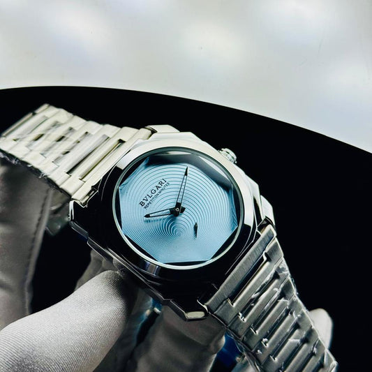 Bvlgari Octo Blue Dial Stainless Steel Watch