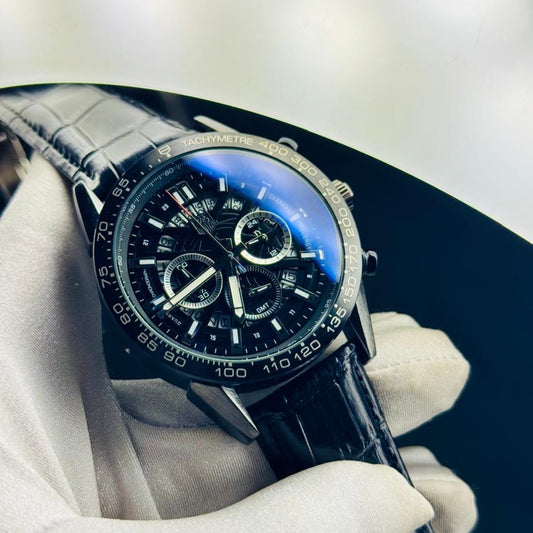 TAG Heuer Carrera Style Chronograph - Two-Tone Steel & Black Dial