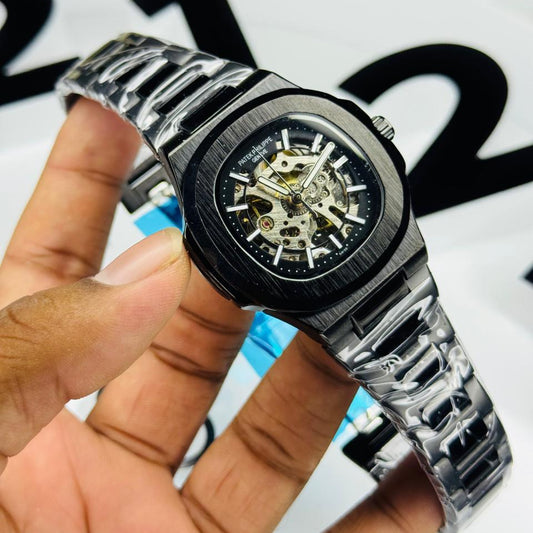 Patek Philippe Nautilus Black Skeleton Automatic Watch