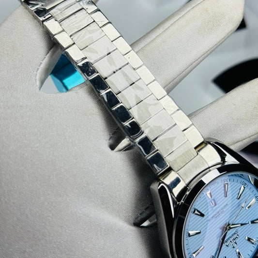 Omega Seamaster Aqua Terra Sky Blue Horizontal Pattern Dial