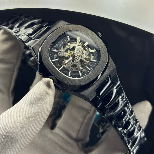 Patek Philippe Nautilus Black Skeleton Automatic Watch