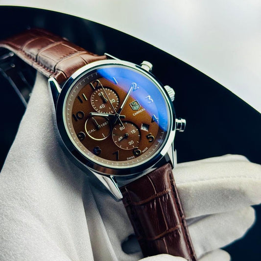 TAG Heuer Carrera Chrono - Rich Brown Dial & Alligator-Style Strap