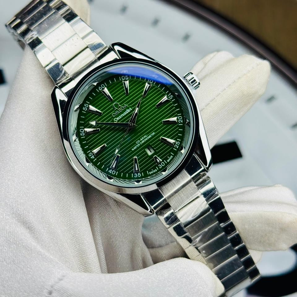 Omega Seamaster Aqua Terra Sky Blue Horizontal Pattern Dial