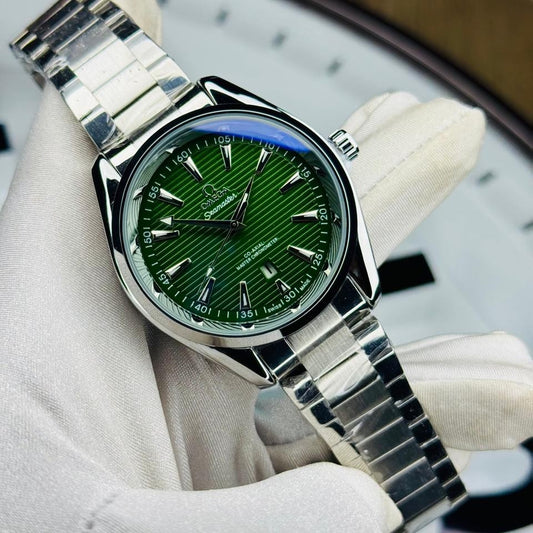 Omega Seamaster Aqua Terra Midnight Navy Horizontal Groove Dial