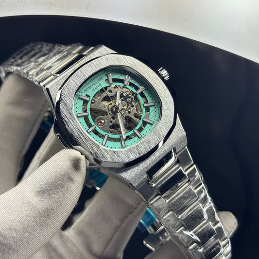 Patek Philippe Nautilus Skeleton Automatic – Silver & Tiffany Blue Edition