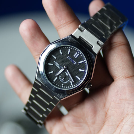 Citizen Automatic Titanium Edition – Textured Dial with Small Seconds Subdial