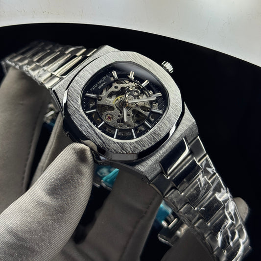 Patek Philippe Nautilus Black Skeleton Automatic Watch