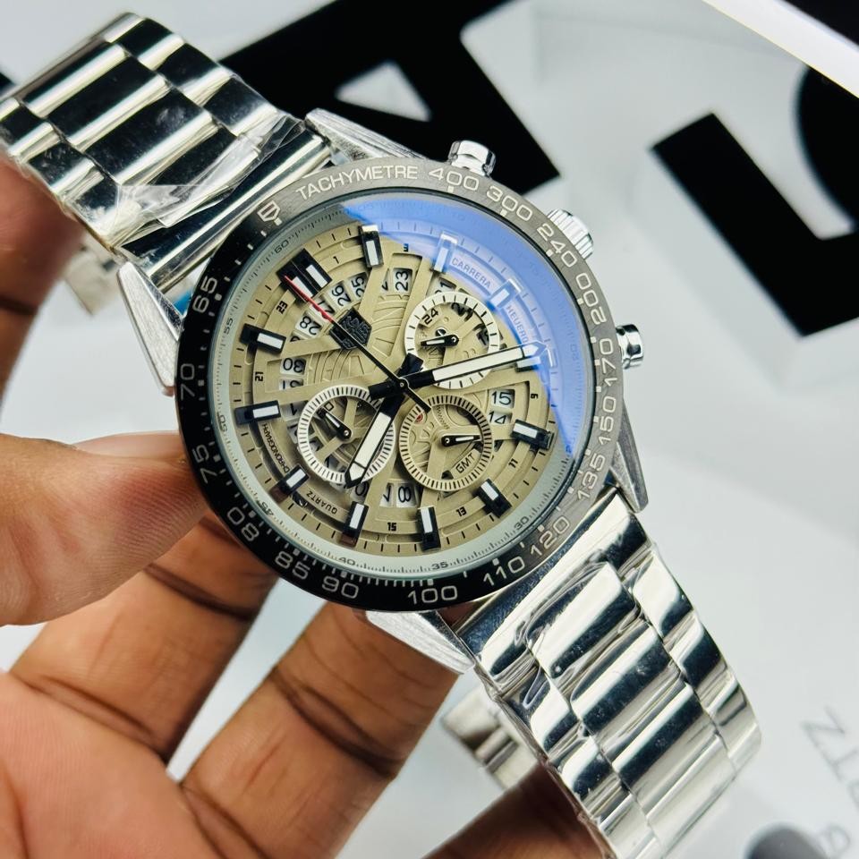 TAG Heuer Carrera Style Chronograph - Two-Tone Steel & Champagne Dial