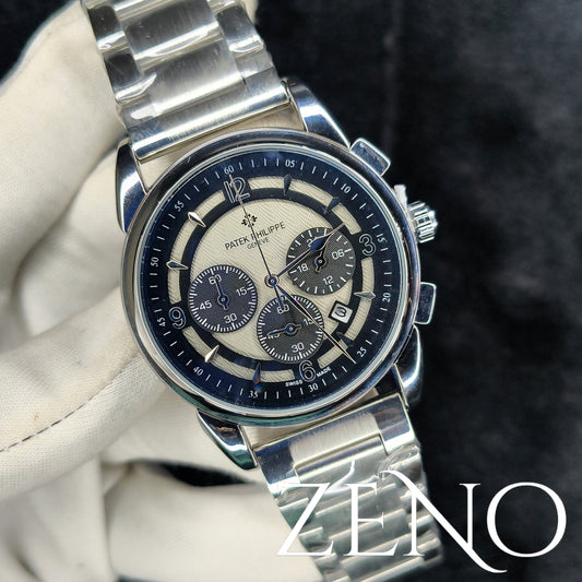 Patek Philippe Chronograph Black Stainless Steel Strap