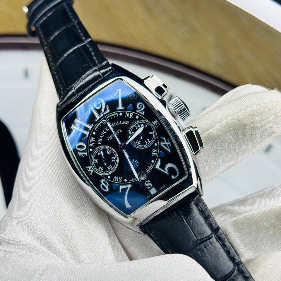 Franck Muller Rose Gold Chronograph - White Textured Dial